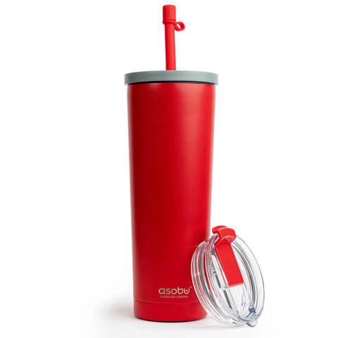 OCEAN cestovní termohrnek s brčkem a víčkem RED, 800ml