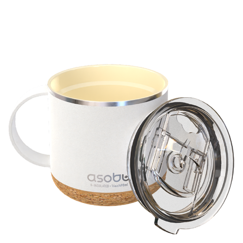 ASOBU INFINITE MUG termohrnek s keramickou vrstvou WHITE, 490ml