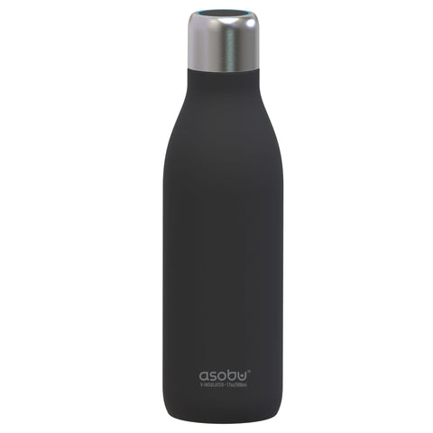 ASOBU Antibakteriální láhev s UV světlem na vodu BLACK, 500ml