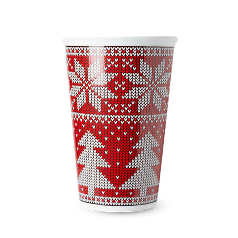 Termohrnek Coffee To Go 440 ml - Vánoční červený