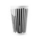 Termohrnek Coffee To Go 440 ml - černobílý / linky